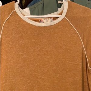 PINK ROSE yellow and cream sweater size L